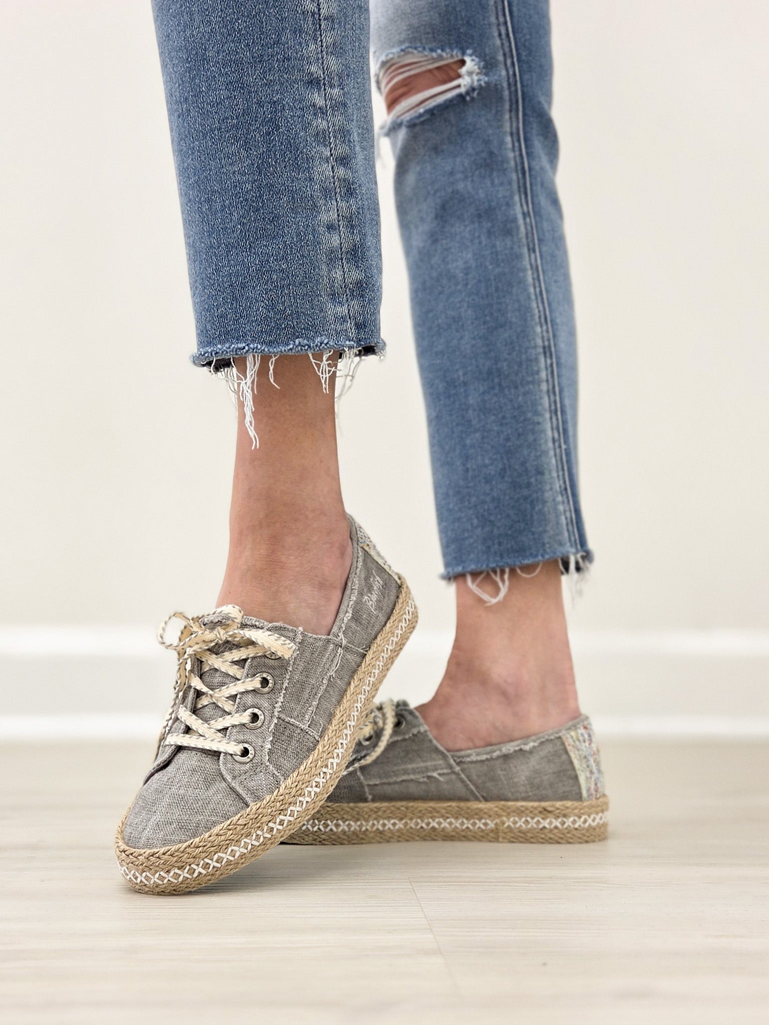 Blowfish Malibu Buenos Slip-On Tennis Shoes in Fog Grey