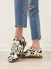 Blowfish Tastic Lace Up Sneaker in Cream/Brown Calf Print