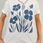 Blue Floral Graphic Tee