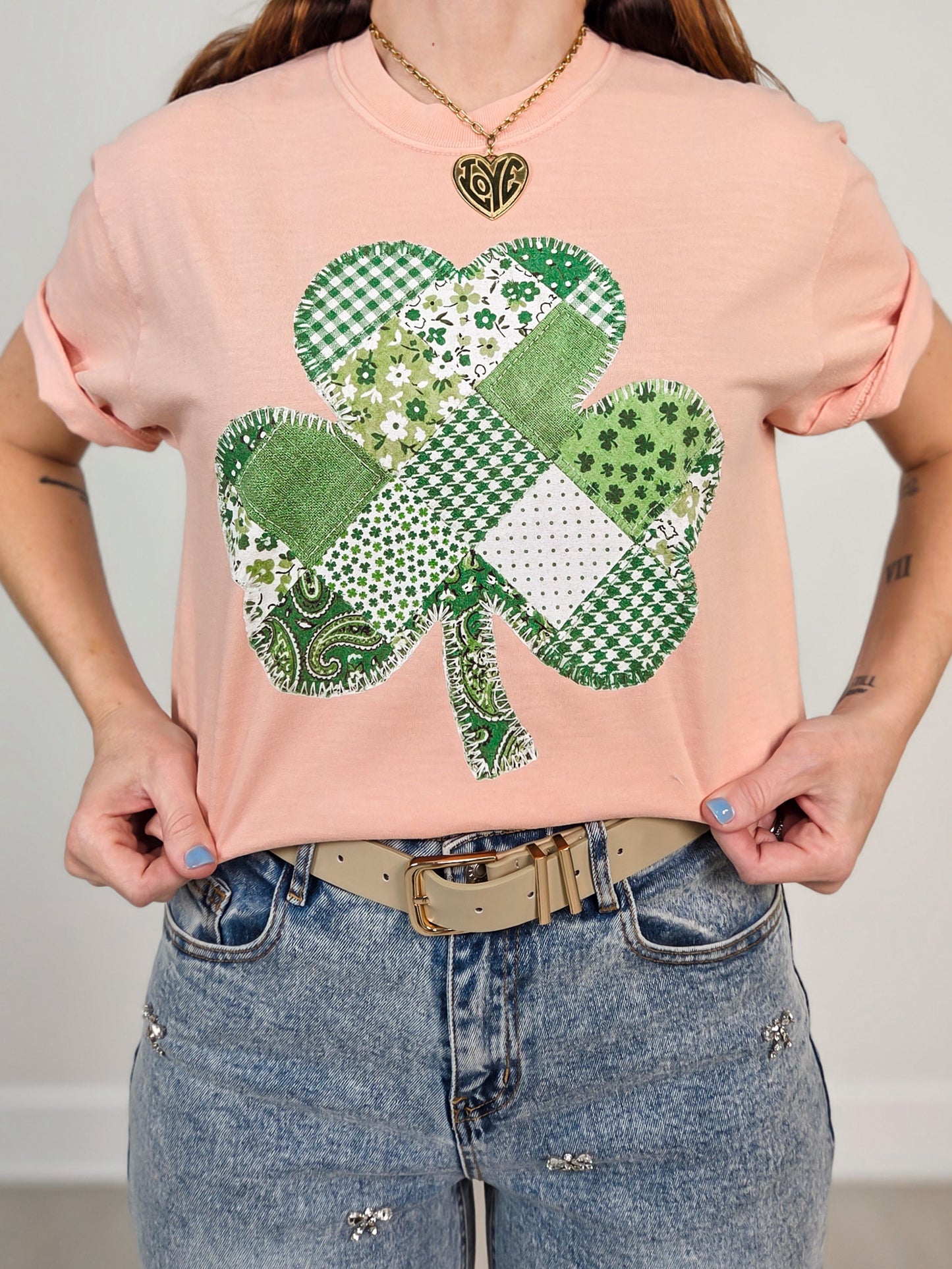 Patchwork Clover Graphic Tee