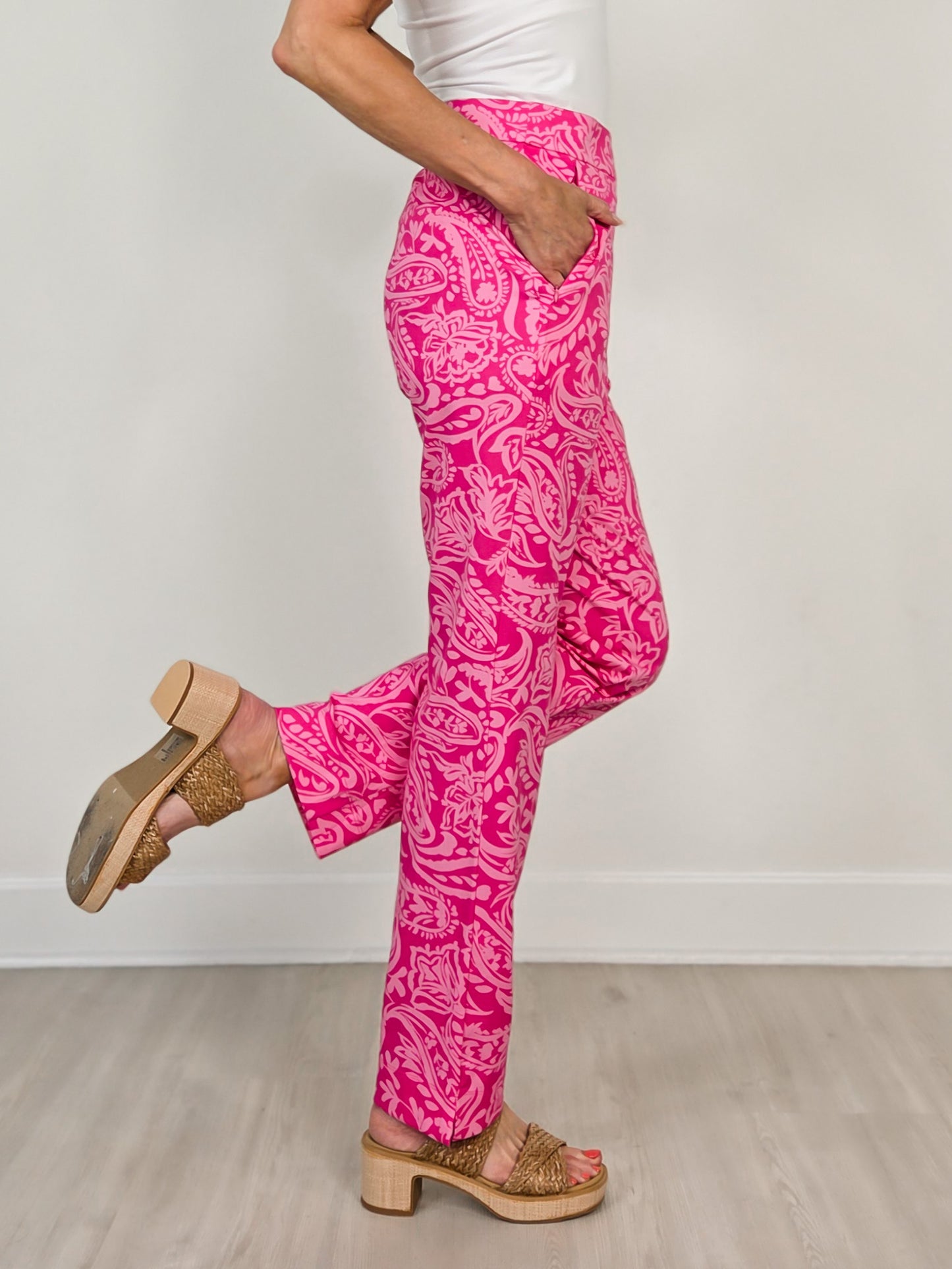 Relaxed Pants in Hot Pink Blush