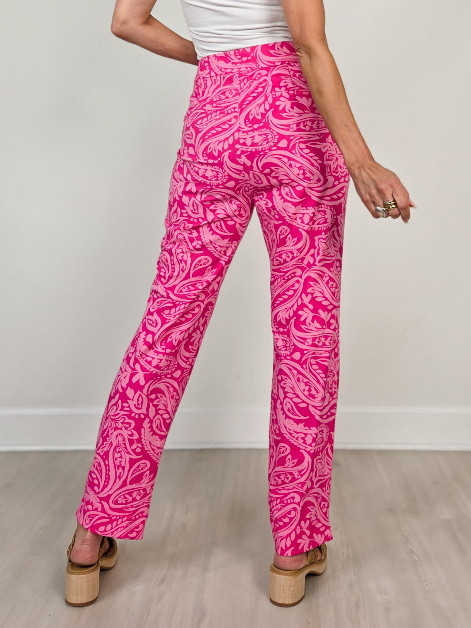 Relaxed Pants in Hot Pink Blush