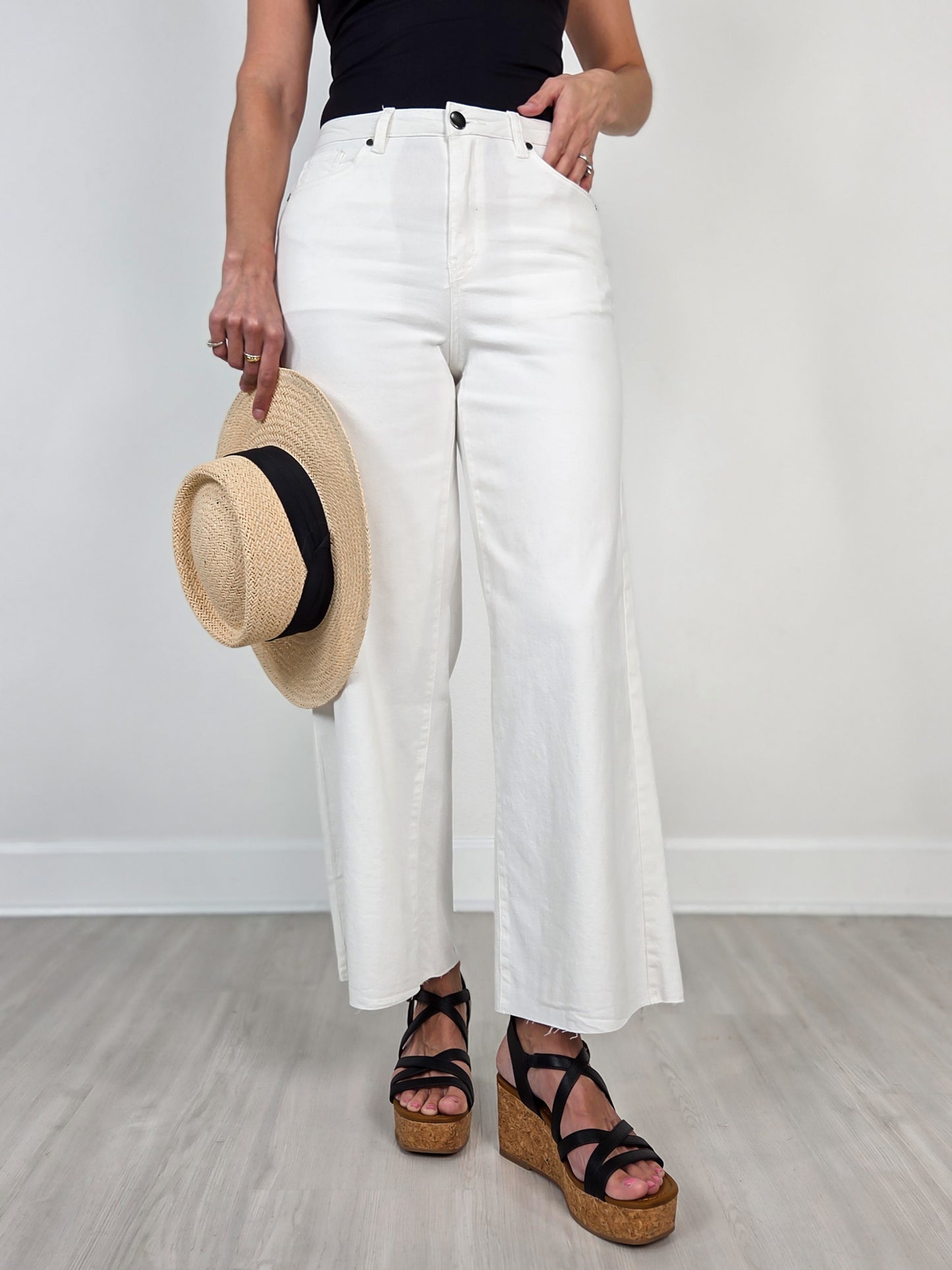 Soft Stretch High-Waist Twill Pants