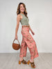Floral Pattern Mid-Rise Ankle Length Pants