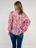 Floral Print Long Sleeve Button Down Top