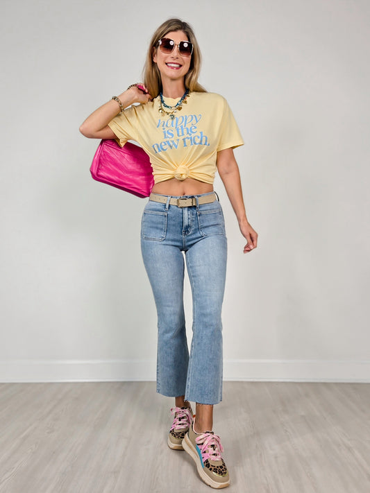 Happy Is The New Rich Graphic Tee