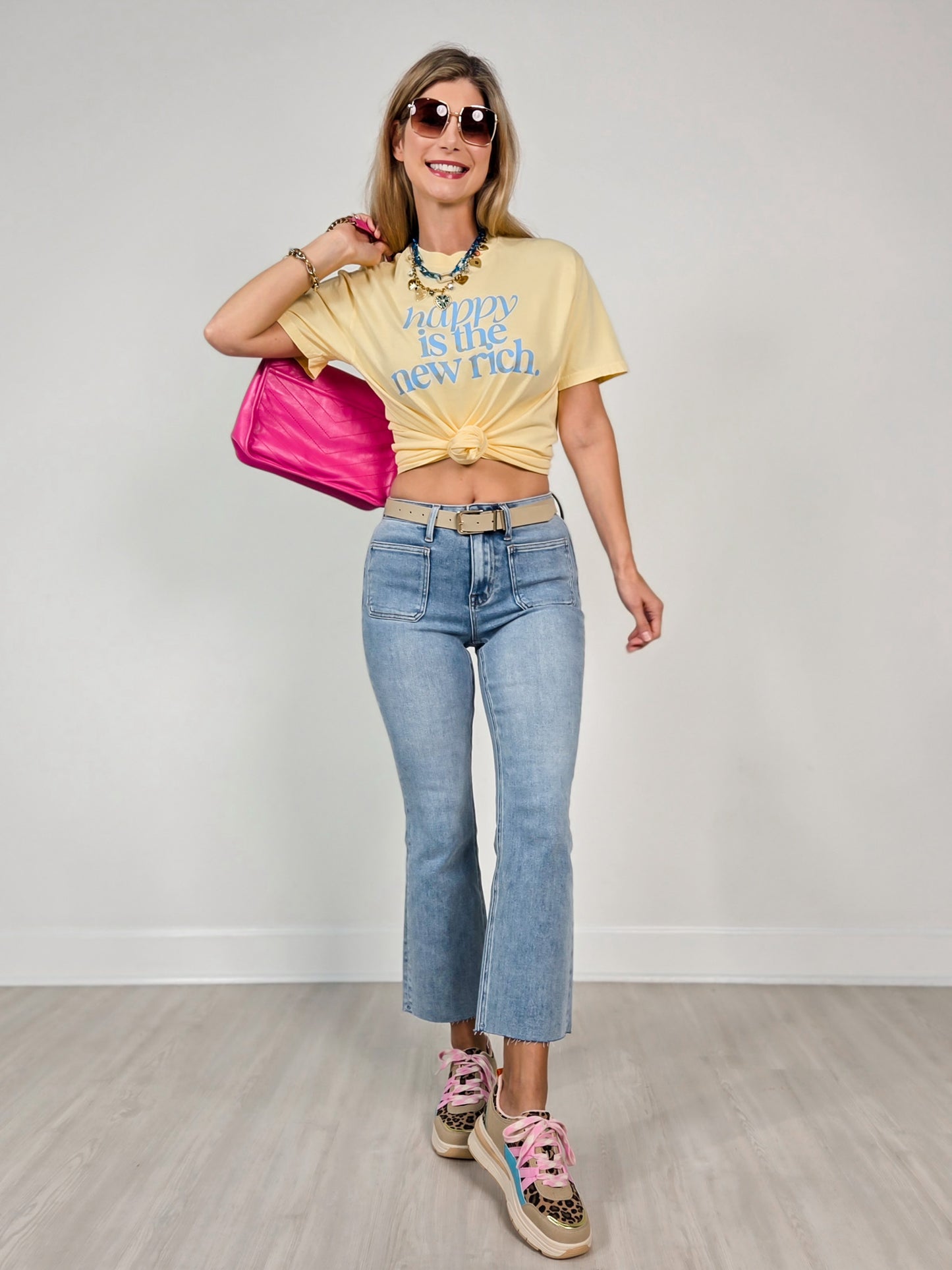 Happy Is The New Rich Graphic Tee