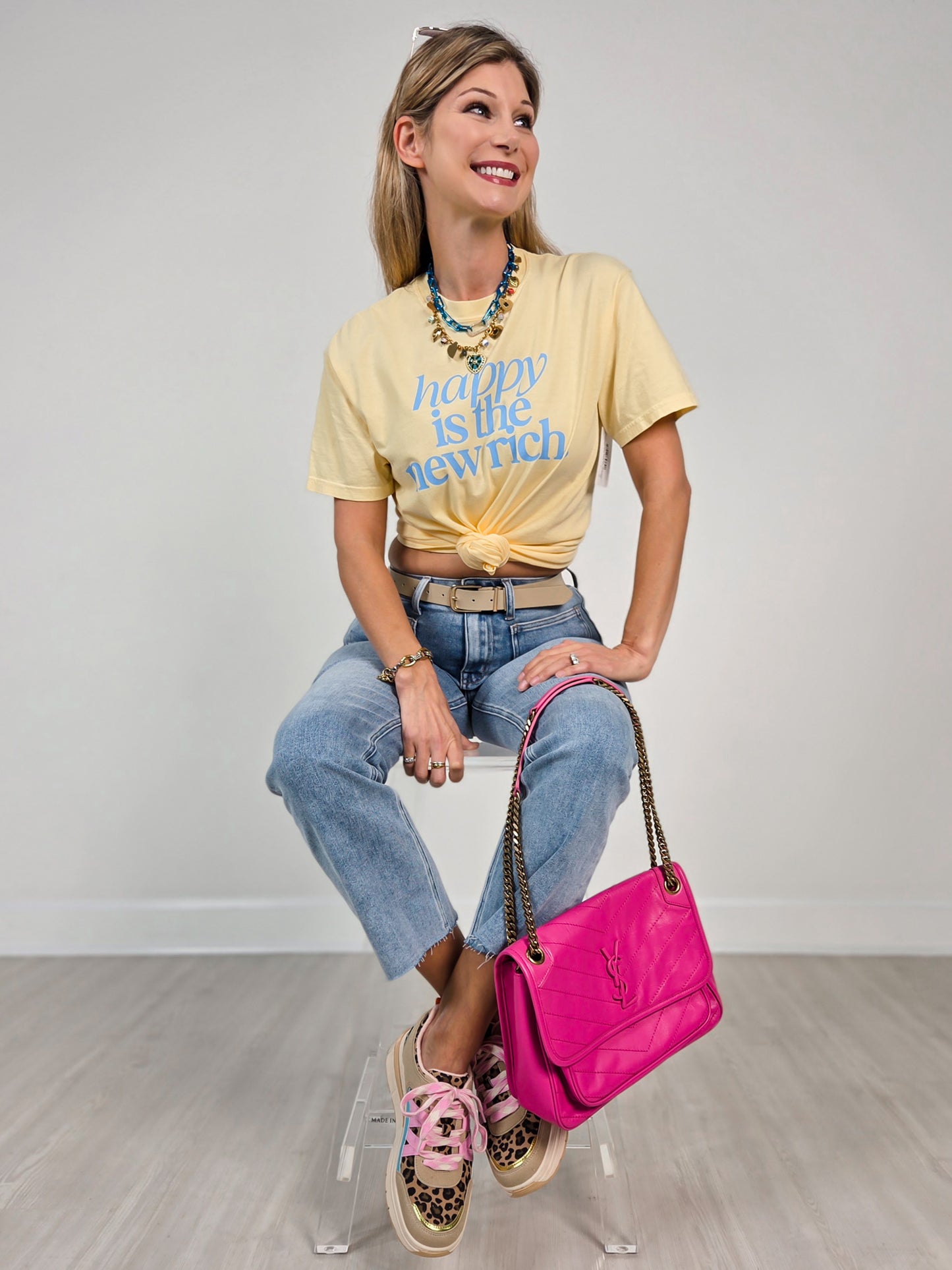 Happy Is The New Rich Graphic Tee