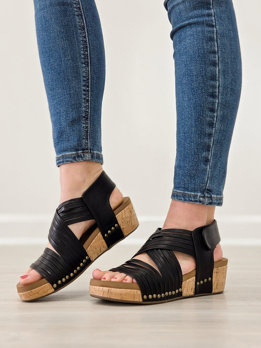 Corkys Good For You Wedges in Black