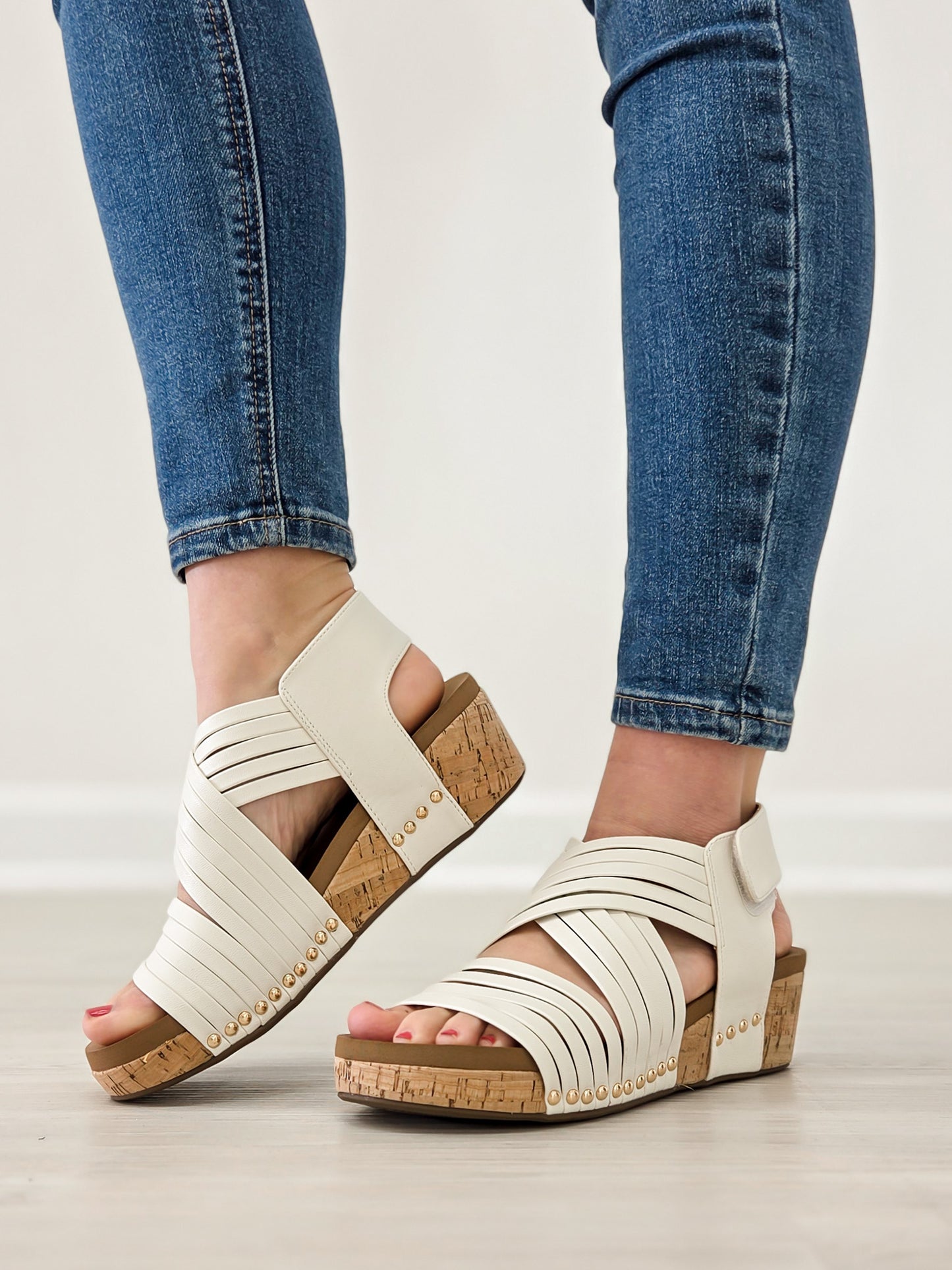 Corkys Good For You Wedges in Ivory