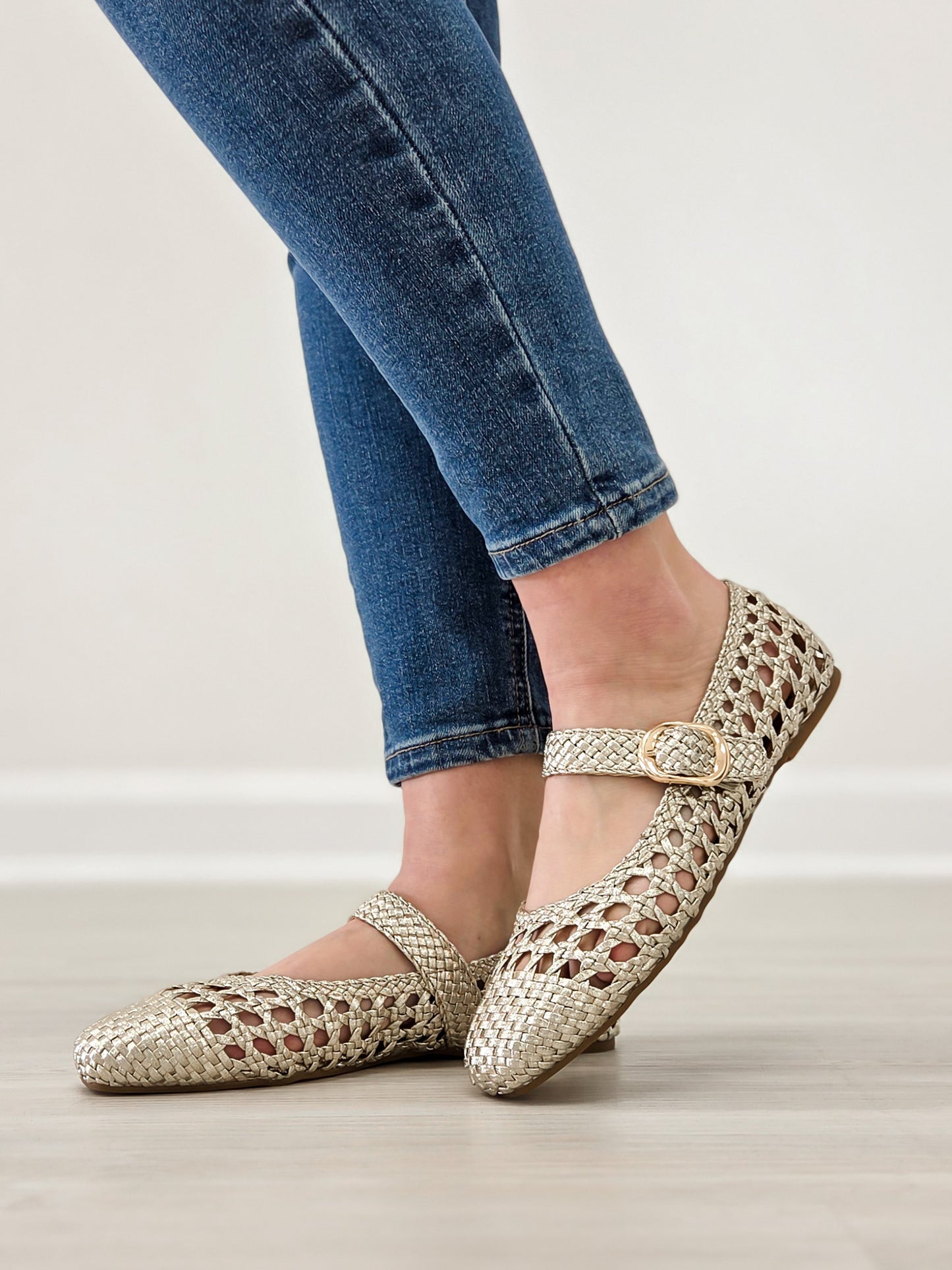 Corkys Mixed Feelings Flats in Gold