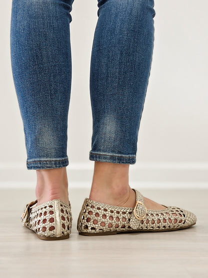 Corkys Mixed Feelings Flats in Gold