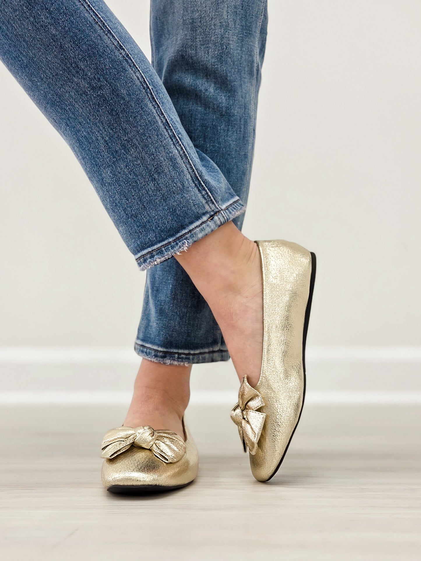 Corkys Sugar Rush Flats in Gold Crinkle Metallic
