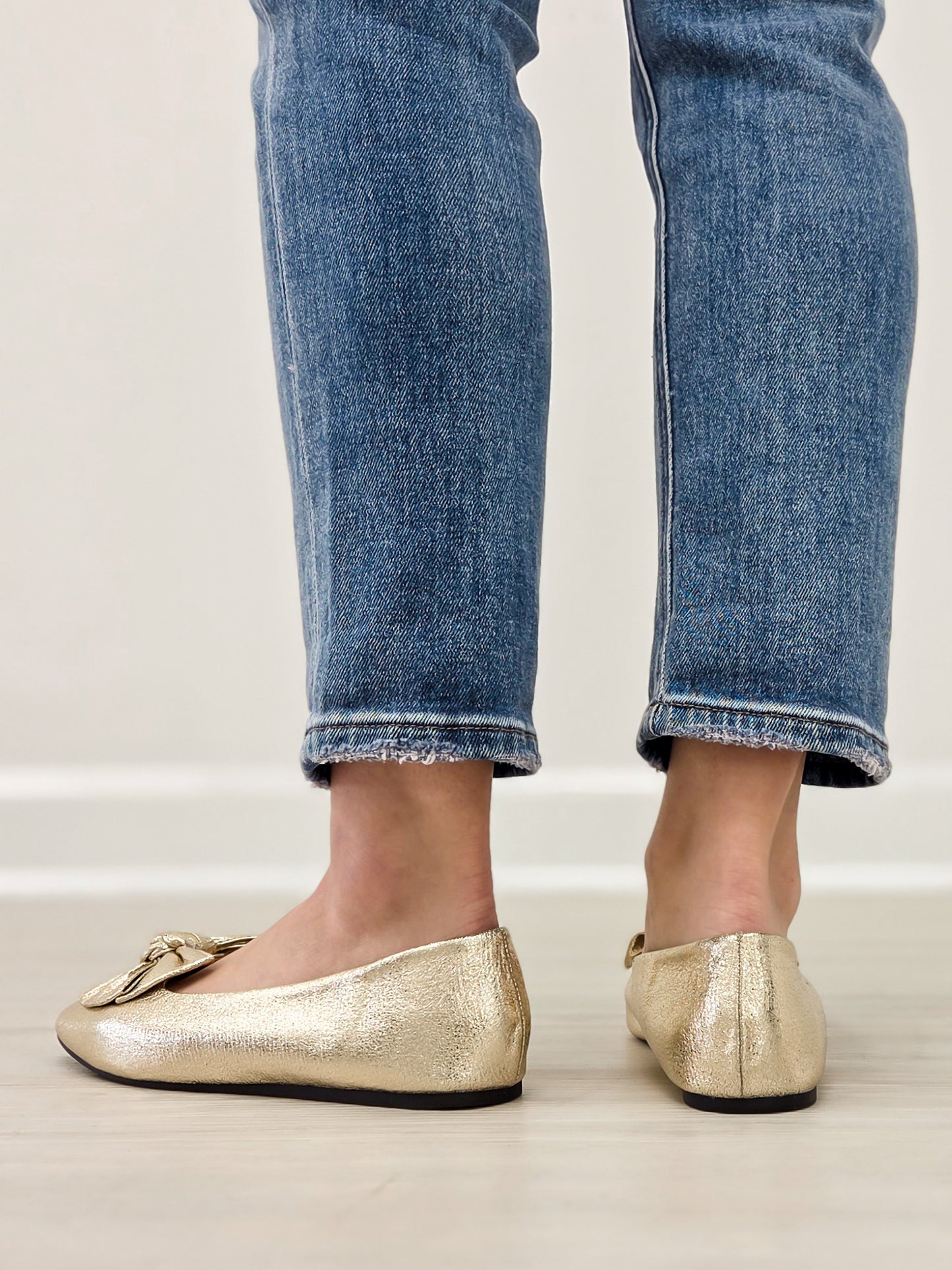 Corkys Sugar Rush Flats in Gold Crinkle Metallic