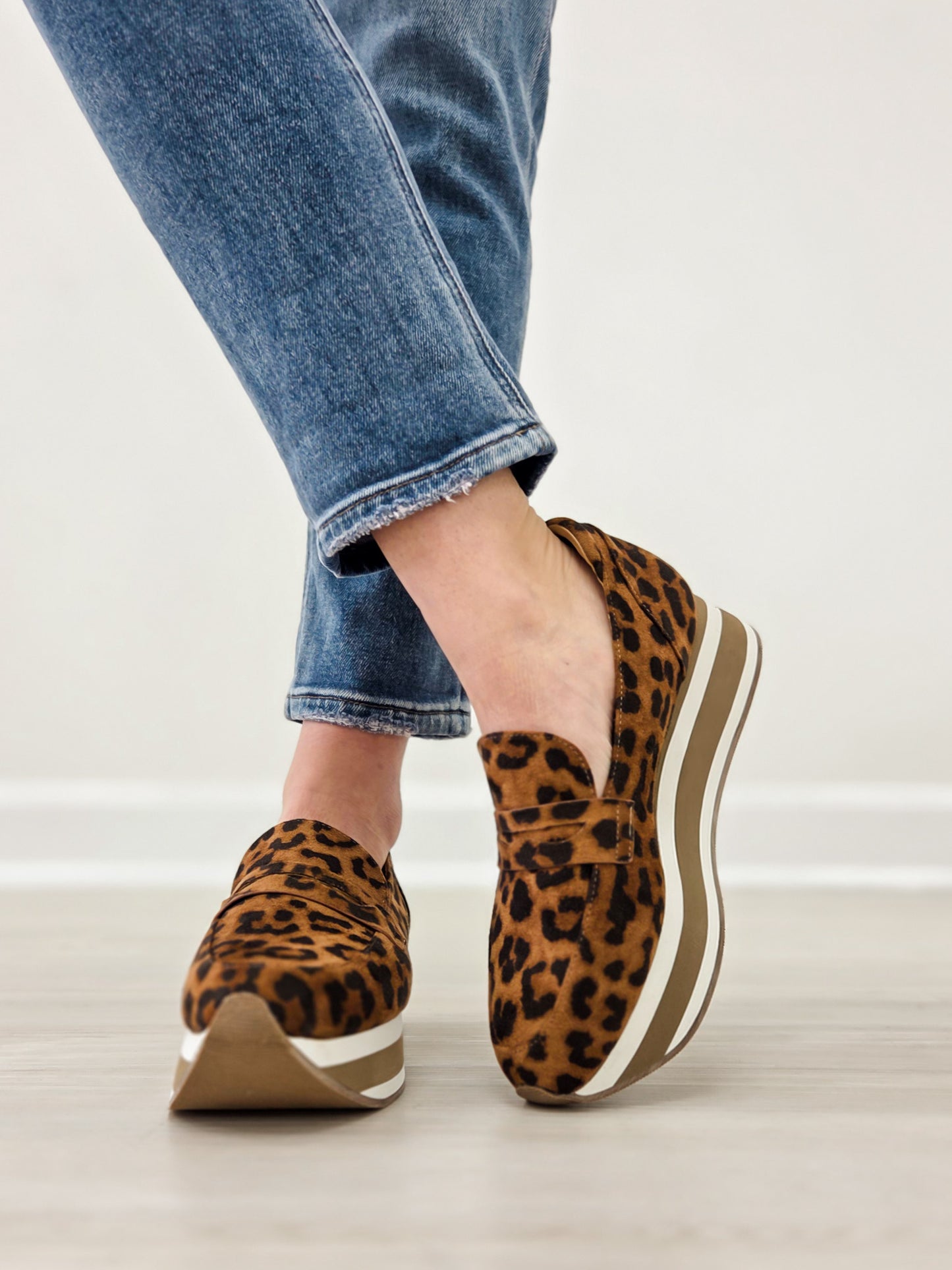 Corkys Sheesh Platform Loafers in Leopard