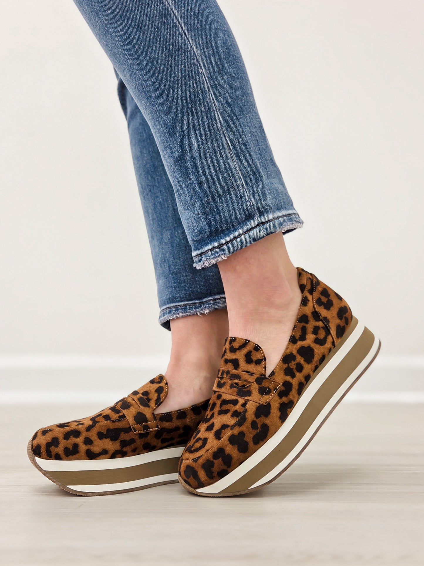 Corkys Sheesh Platform Loafers in Leopard