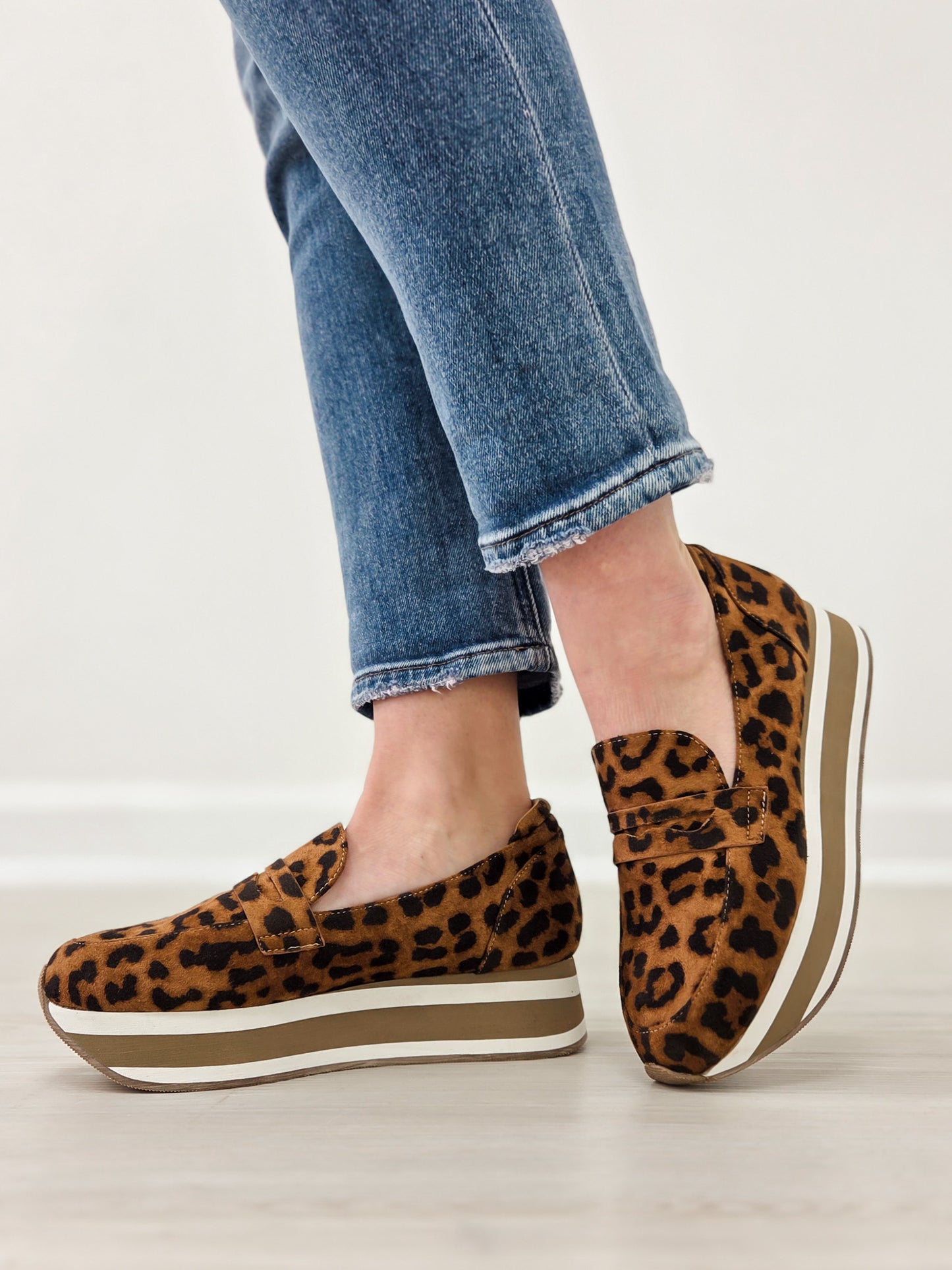 Corkys Sheesh Platform Loafers in Leopard