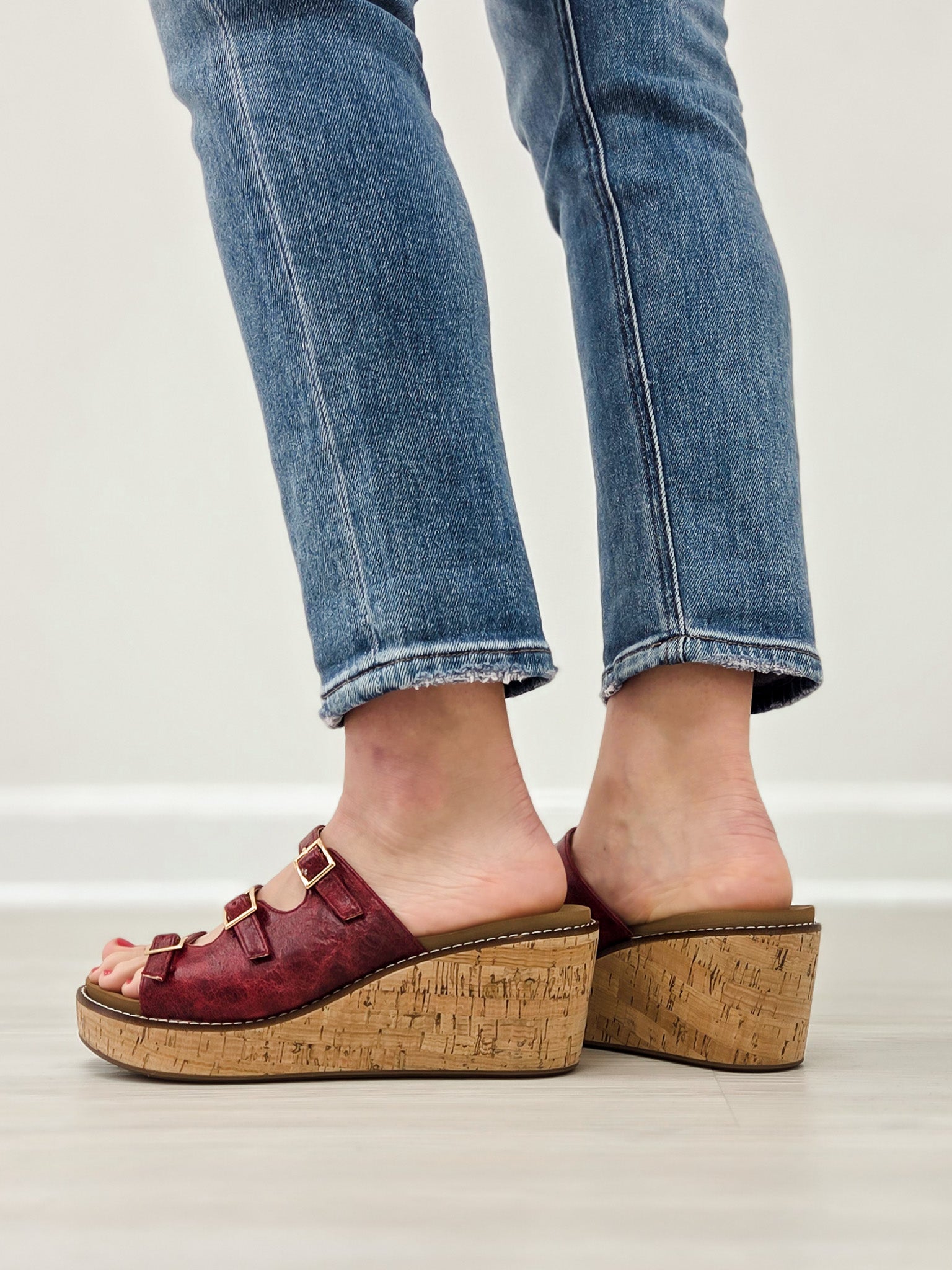 Corkys Don't Mind Me Wedges in Red