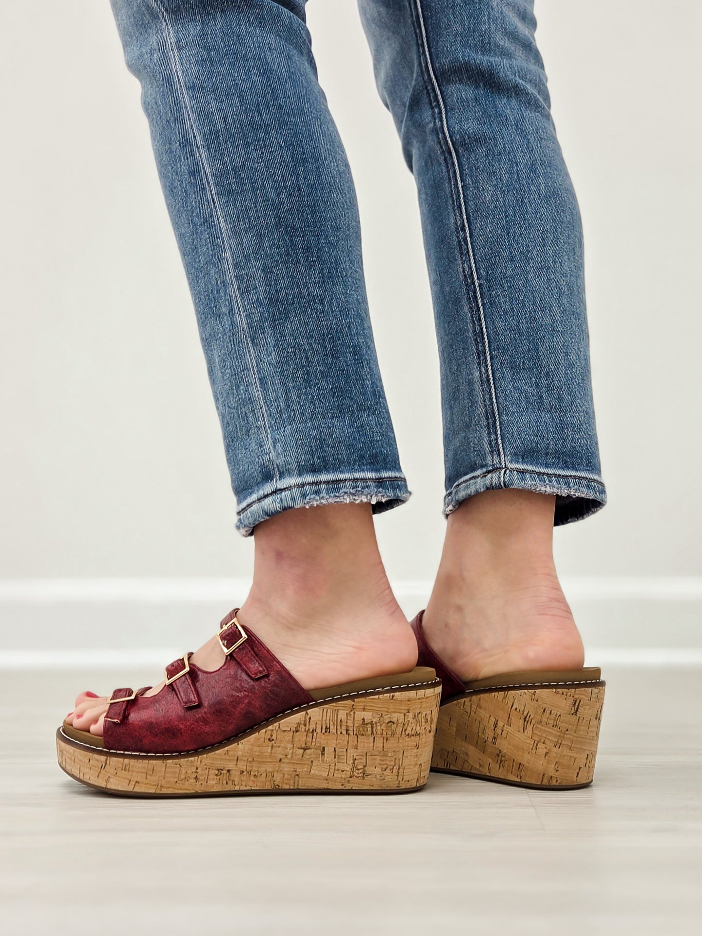 Corkys Don't Mind Me Wedges in Red