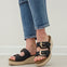Corkys Manifest Wedges in Black White Polka Dots