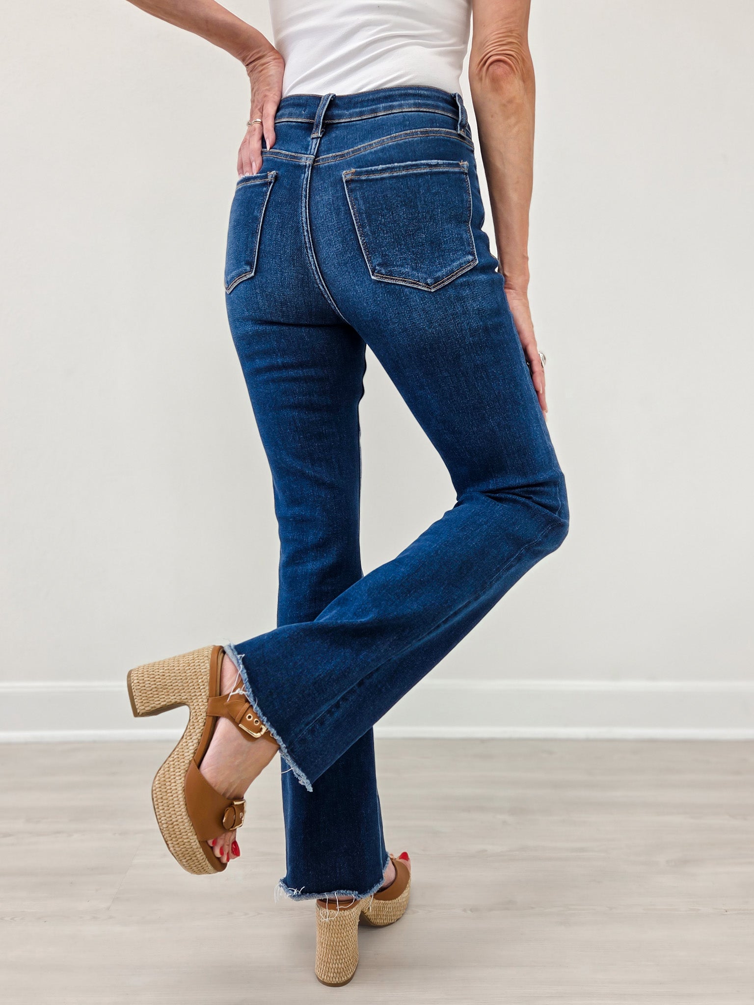 Lovervet MAIN CHARACTER High Rise Raw Hem Bootcut Jeans