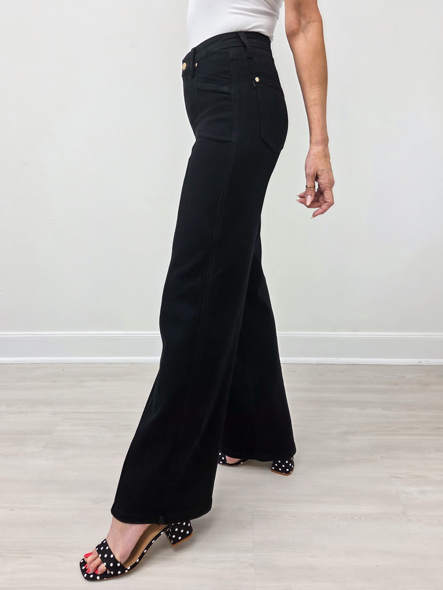 Judy Blue MOONLIGHT High Waist Retro Wide Black Jean