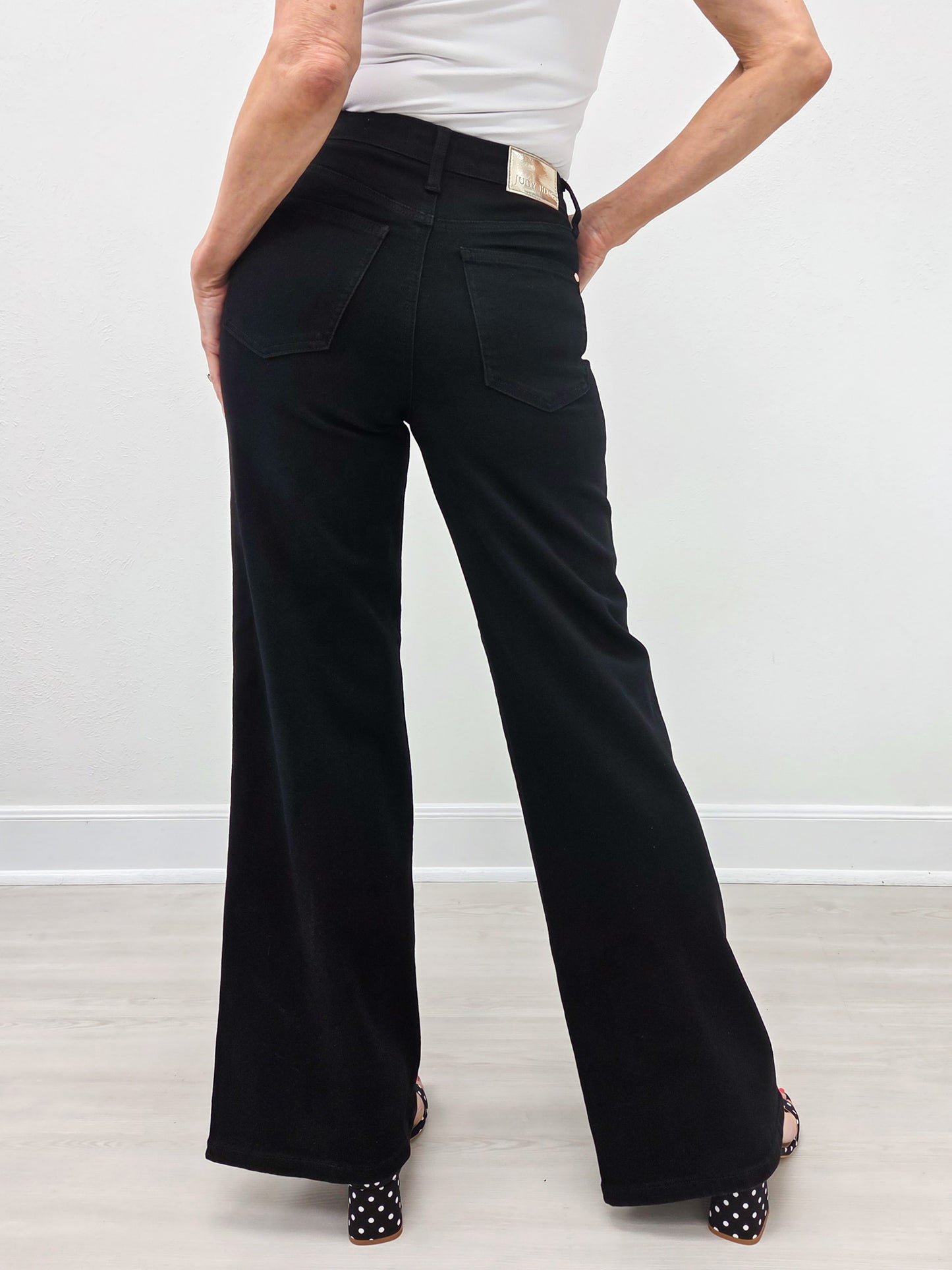 Judy Blue MOONLIGHT High Waist Retro Wide Black Jean