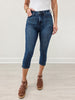 Judy Blue SUNSHINE CHASER Hi-Rise Capri with Shield Back Pockets