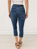 Judy Blue SUNSHINE CHASER Hi-Rise Capri with Shield Back Pockets