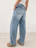 Judy Blue BIRDIE Hi-Rise Featherweight Baggy Elasticated Waistband Jeans
