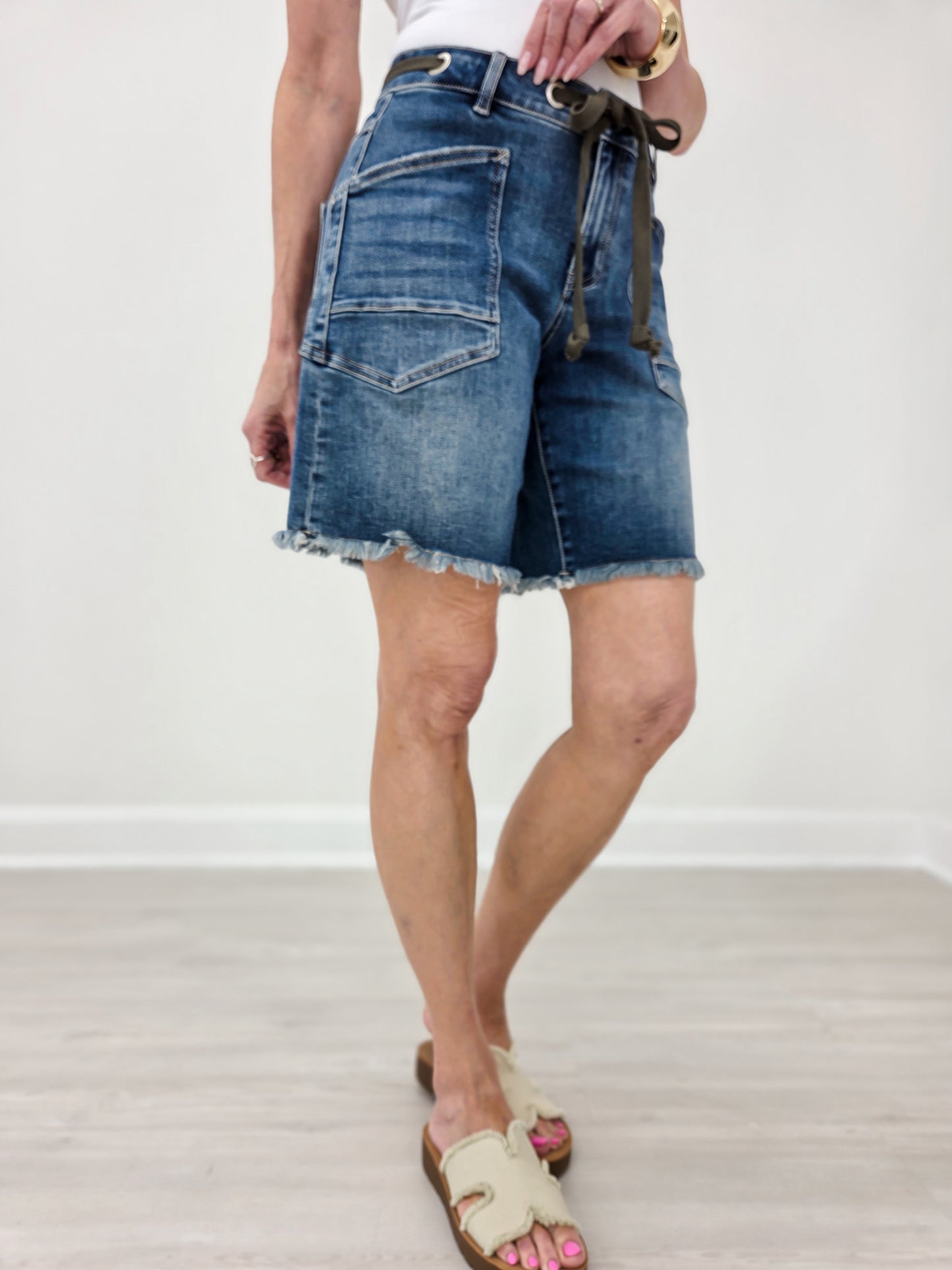 Mica Denim Utility Denim Shorts