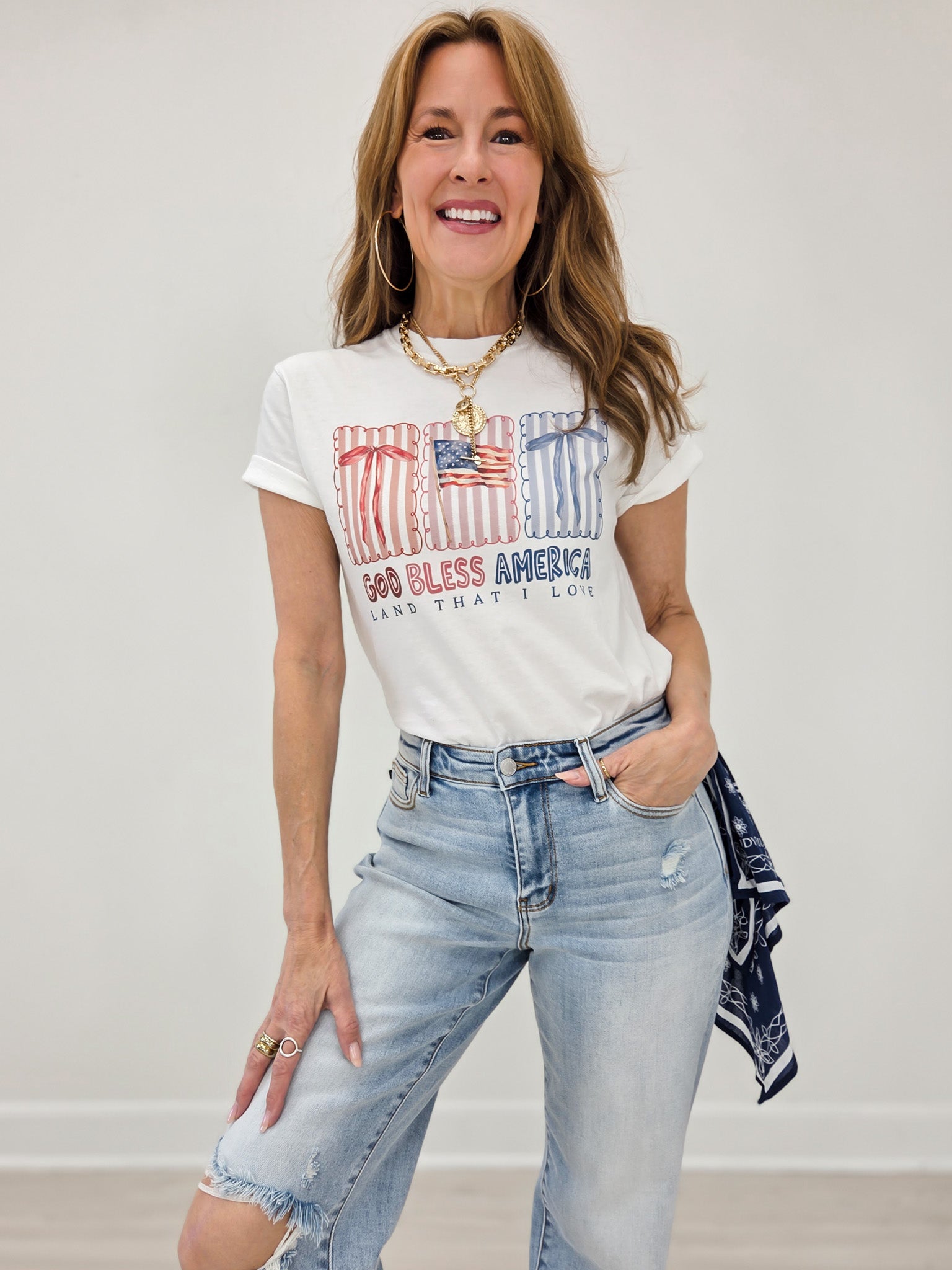 God Bless America Land That I Love Graphic Tee