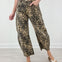Leopard Print Mid-Rise Barrel Twill Pants