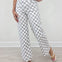 Mica Denim High-Rise Wide Leg Ankle Chess Print Jeans