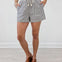 Striped Cotton Paperbag Shorts