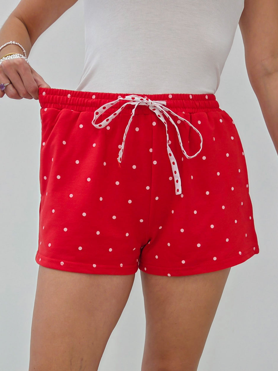 Polka Dot French Terry Shorts