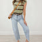 Mica Super High Barrel-leg Detailing Jeans