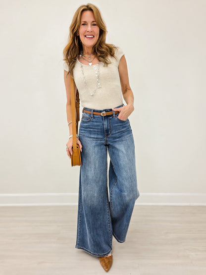 Judy Blue LAYTON High-Rise Palazzo Jeans