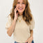 Short Puff Sleeve Knitted Sweater Top