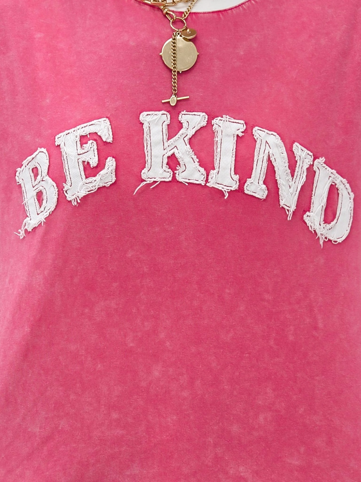 Be Kind Oversized Mineral Washed Short Sleeve Top