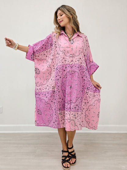 Pink Bandana Maxi Dress