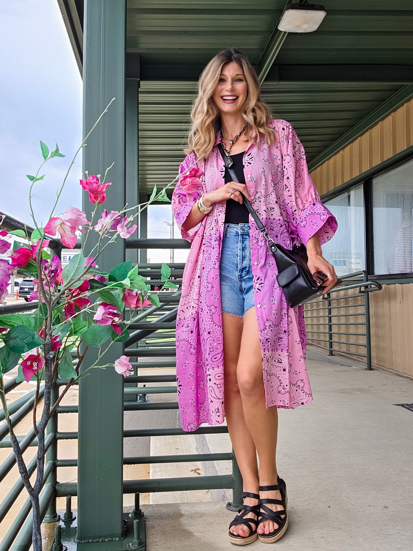 Pink Bandana Maxi Dress