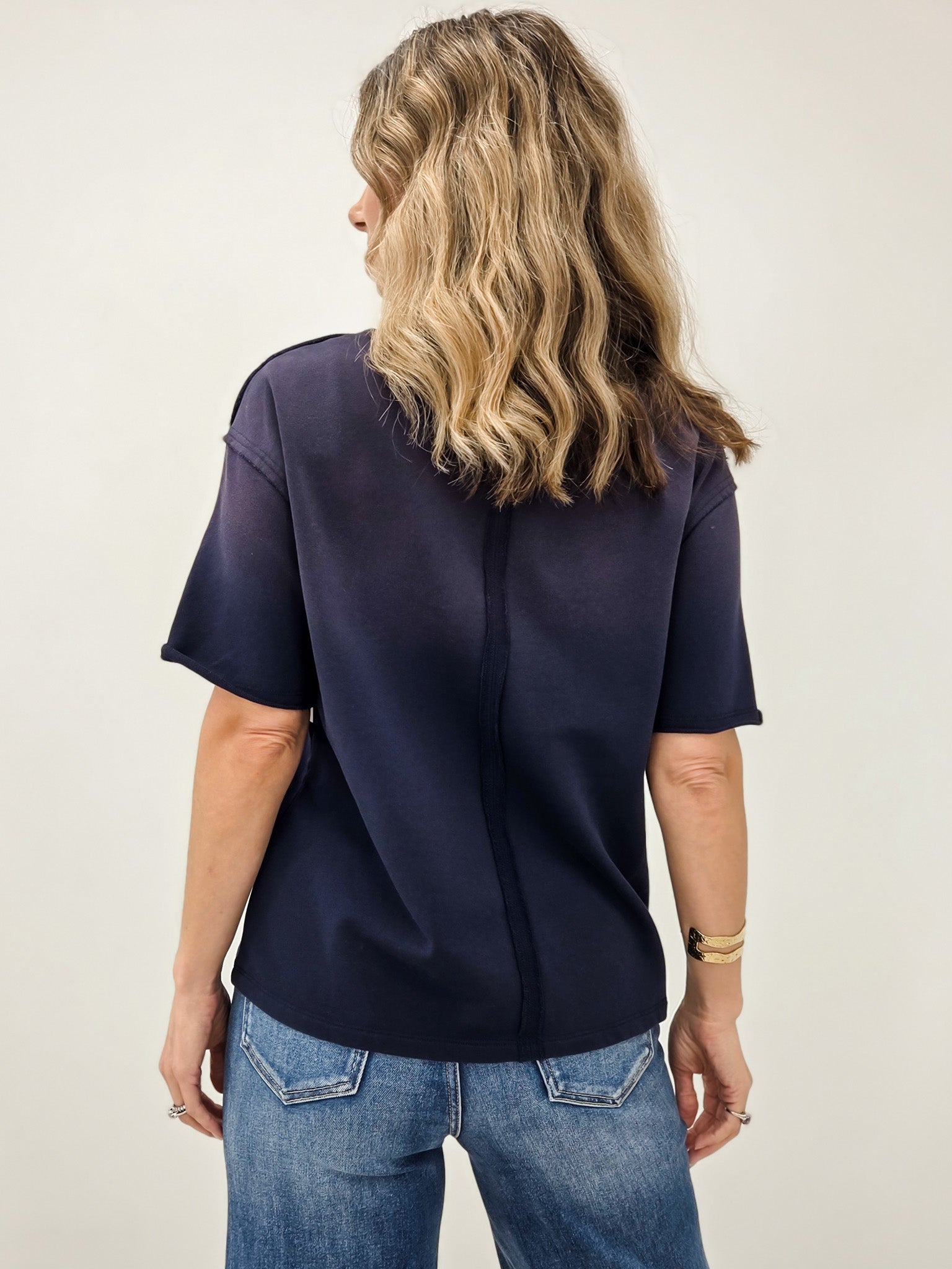 Short Sleeve American Flag Patch Top
