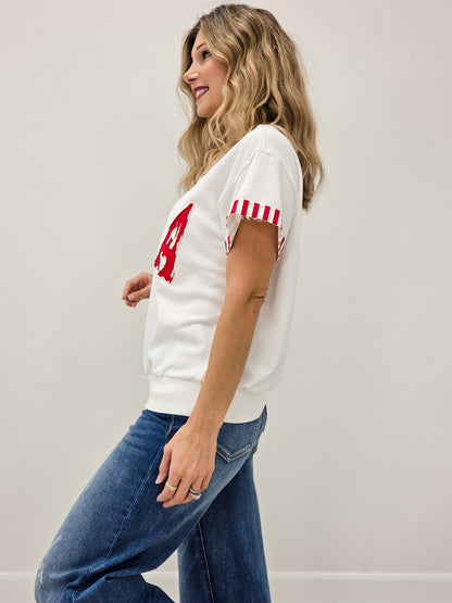 USA Short Sleeve French Terry Top