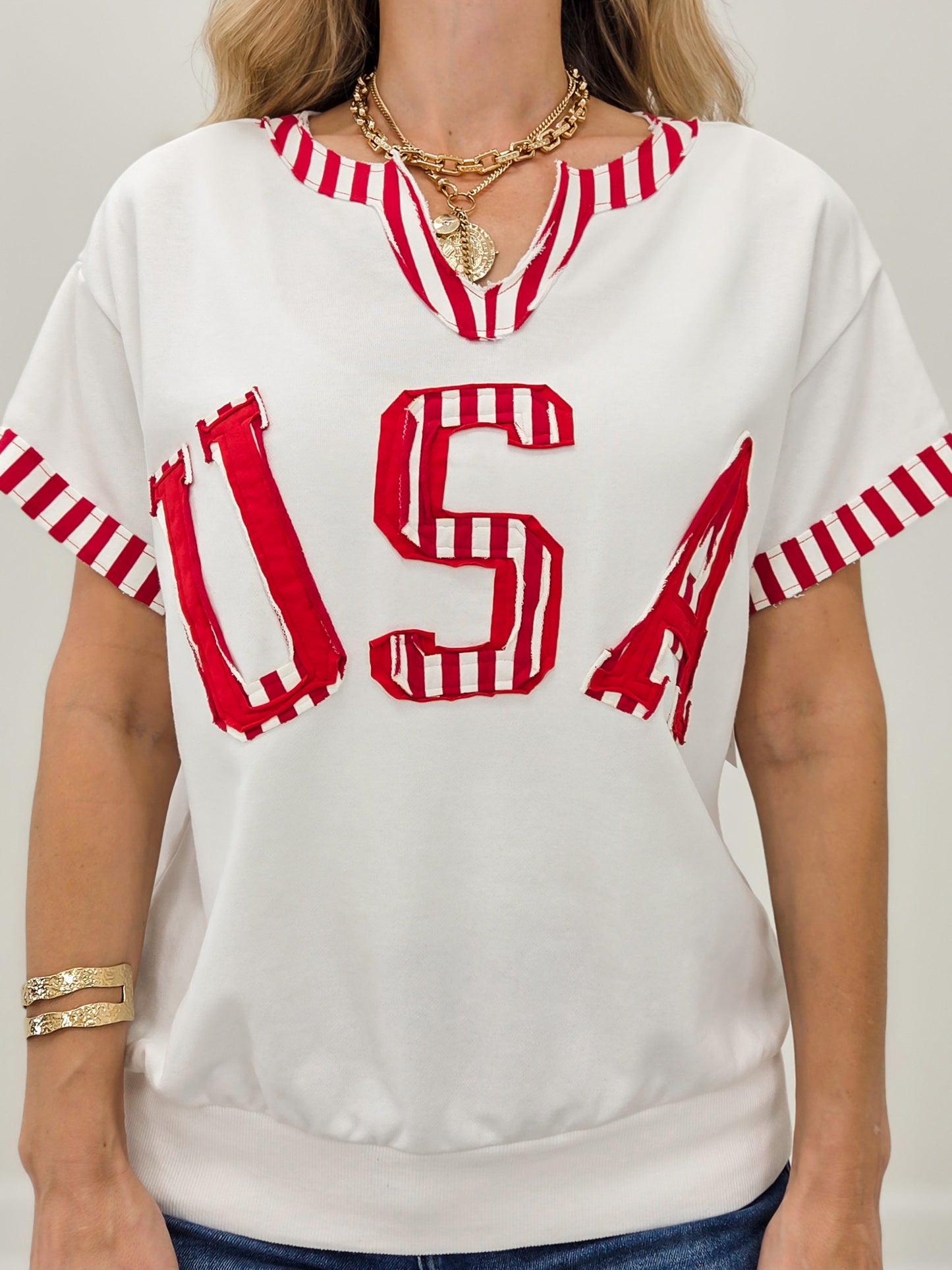 USA Short Sleeve French Terry Top