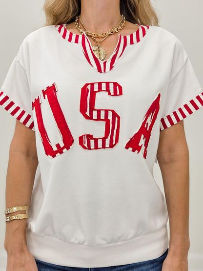 USA Short Sleeve French Terry Top