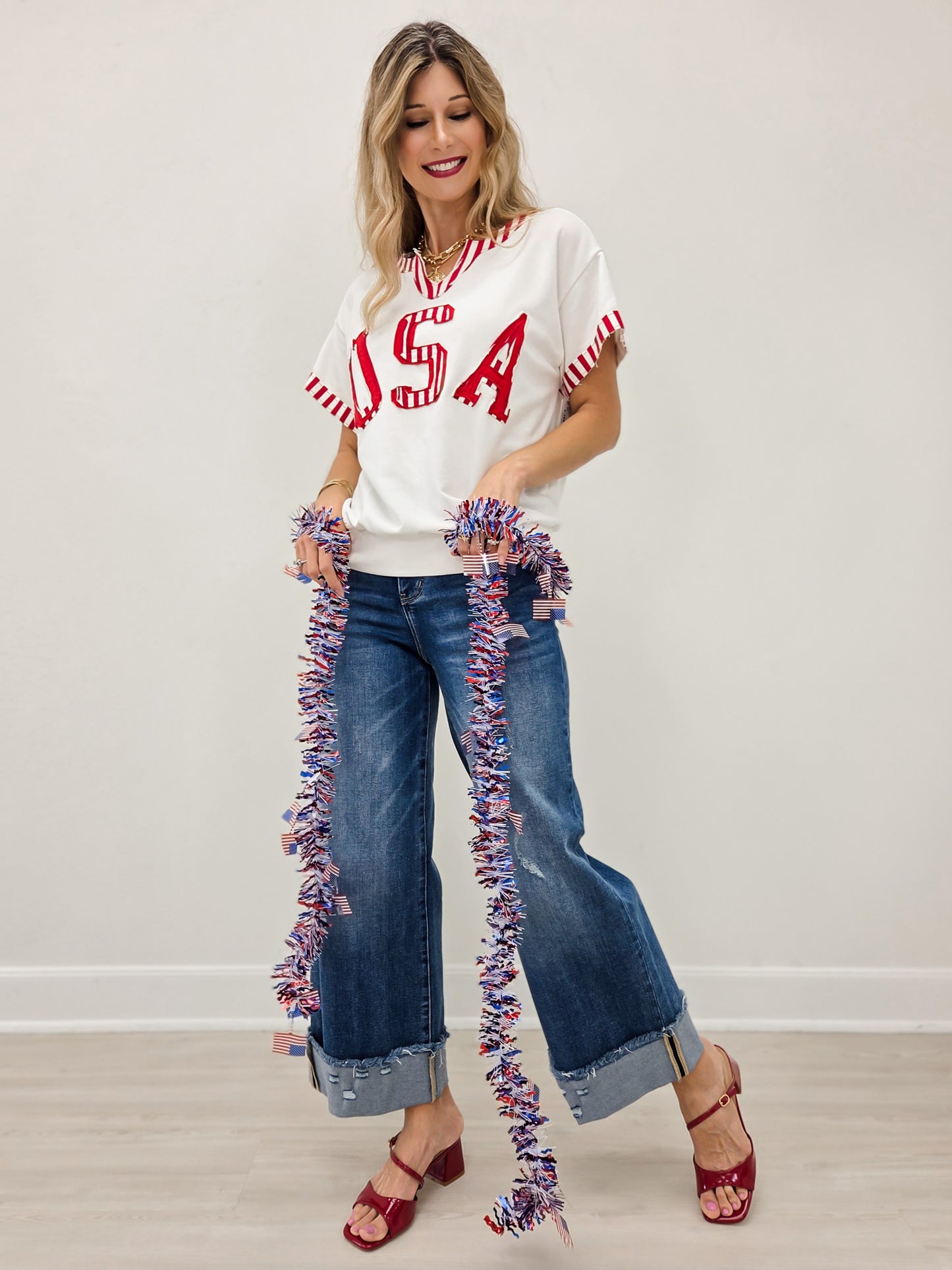 USA Short Sleeve French Terry Top
