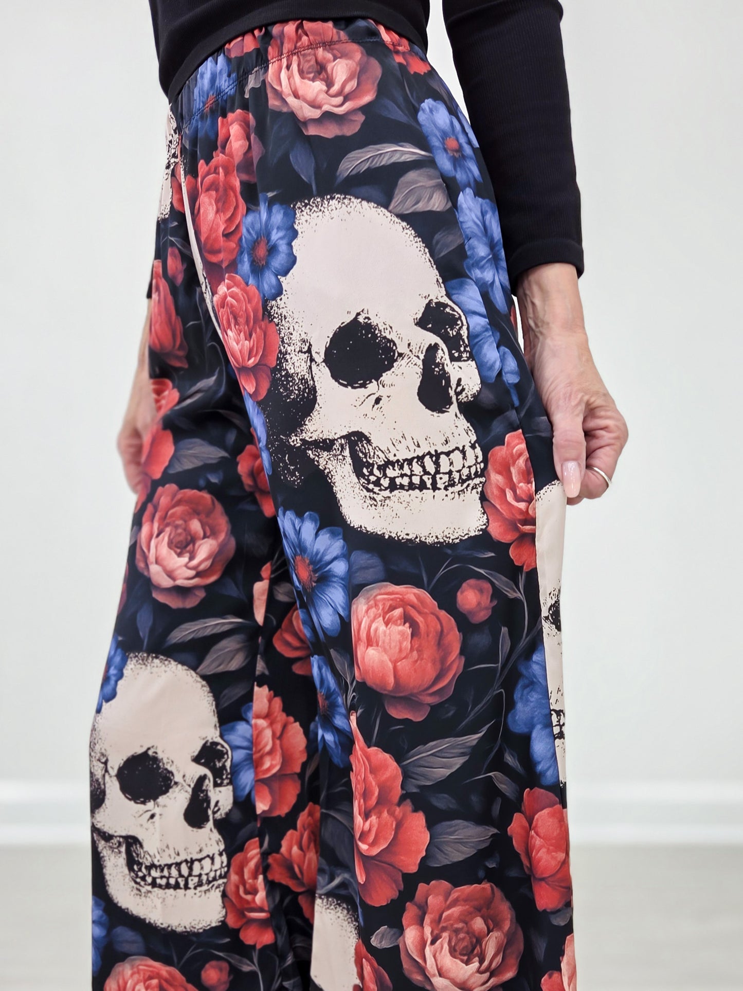 Day Of The Dead Skull Print Pants
