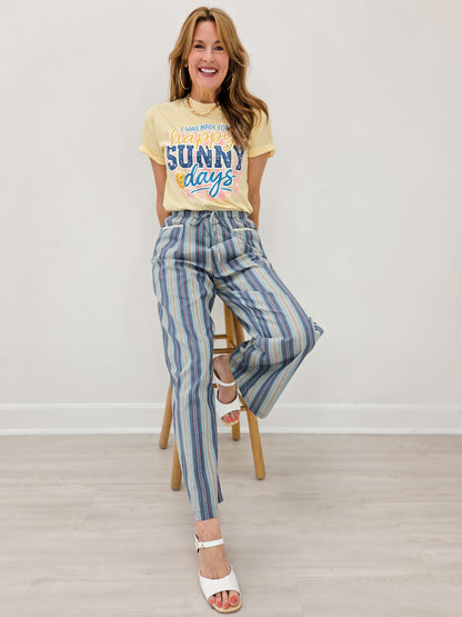 Striped Linen Pants
