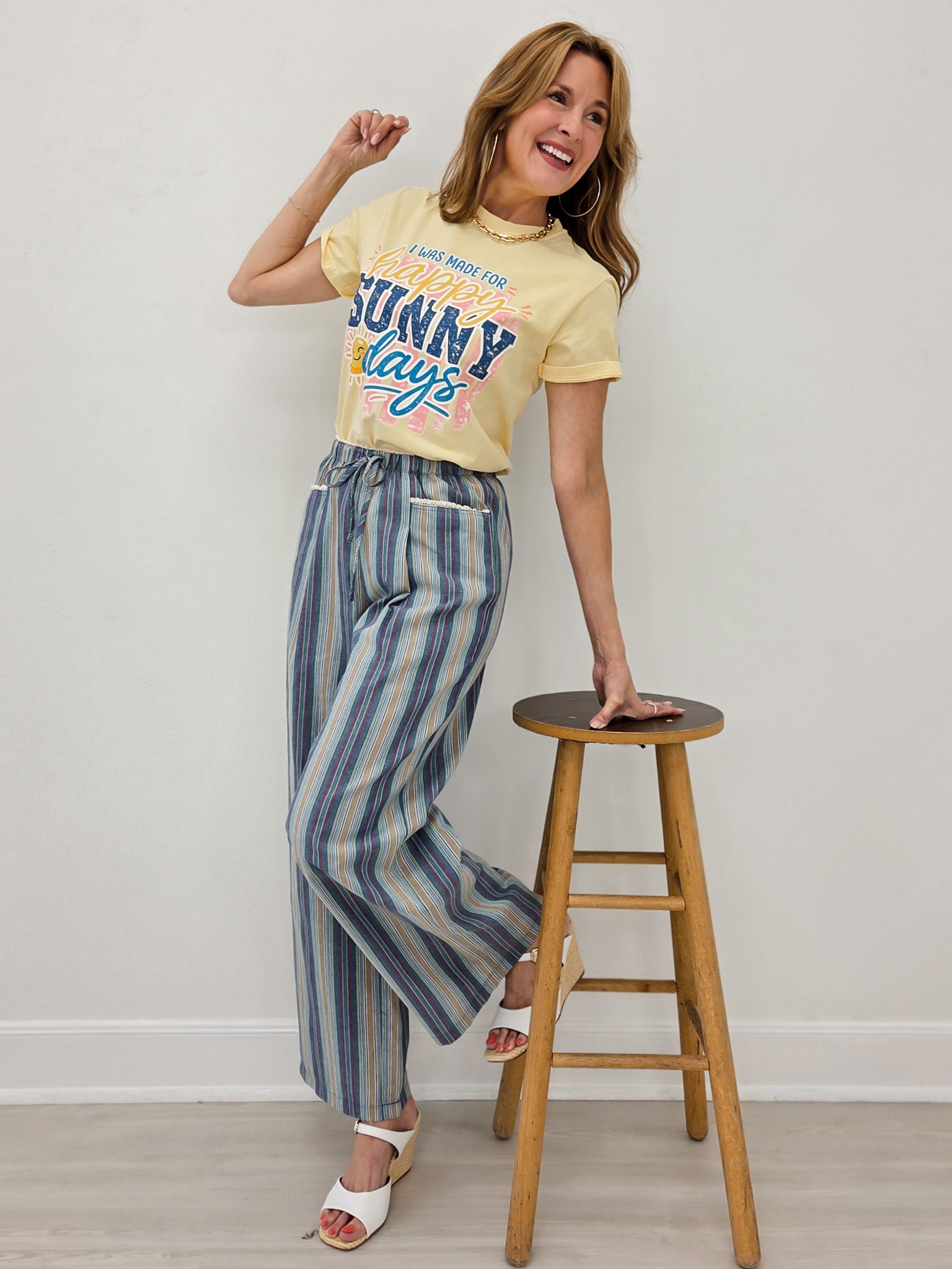 Striped Linen Pants